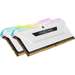 CORSAIR VENGEANCE RGB PRO D4 3600 32G (2x16G) CMH32GX4M2D3600C18W BLANC