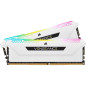 CORSAIR VENGEANCE RGB PRO D4 3600 32G (2x16G) CMH32GX4M2D3600C18W BLANC