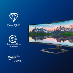 Écrans plats de PC - Philips - Moniteur LCD incurvé 32:9 SuperWide 499P9H/00 | Soul Rebel E-Shop