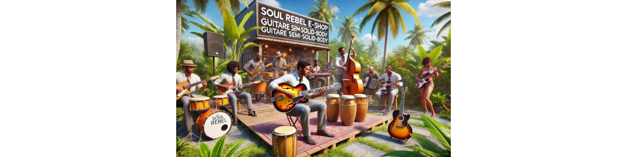 Guitares à corps semi-solide : son hybride et performances polyvalentes | Boutique en ligne Soul Rebel